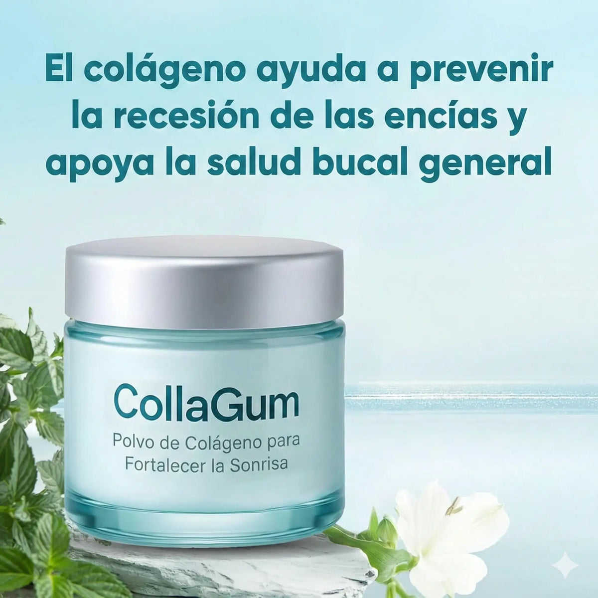 CollaGum - Polvo de Colageno para Fortalecer la Sonrrisa